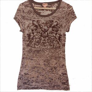 Mossimo Supply Grey and Black blouse Size Medium